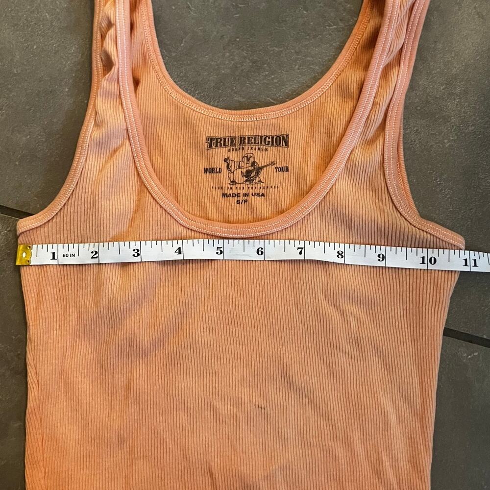Stylish Y2K True Religion Orange Tank Top - Size Small - Picture 5 of 10